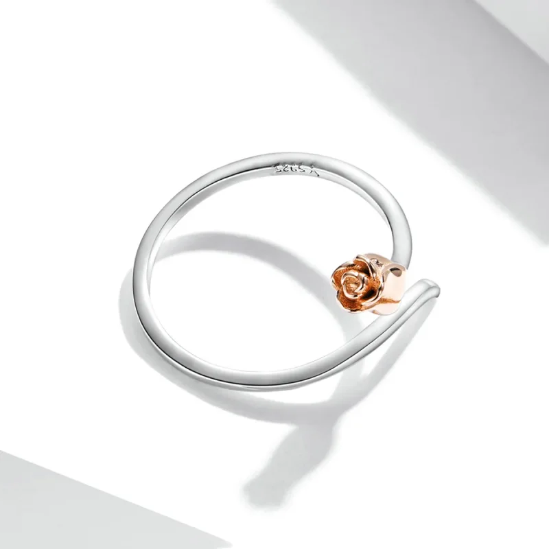 (image for) Pandora Style A Rose Open Ring - SCR761 - View 4