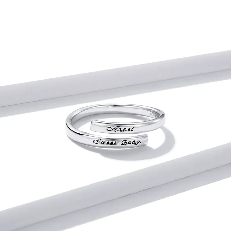 (image for) Pandora Style Angel Sweet Baby Open Ring - BSR144 - View 2