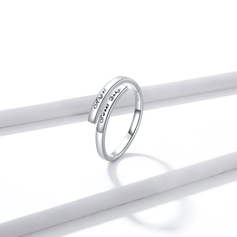 (image for) Pandora Style Angel Sweet Baby Open Ring - BSR144 - View 4