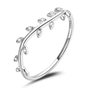 (image for) Pandora Style Beautiful Leaves Ring - BSR210-A