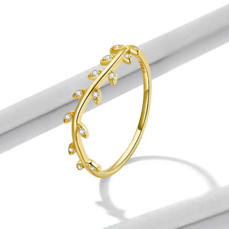 (image for) Pandora Style Beautiful Leaves Ring - BSR210 - View 2