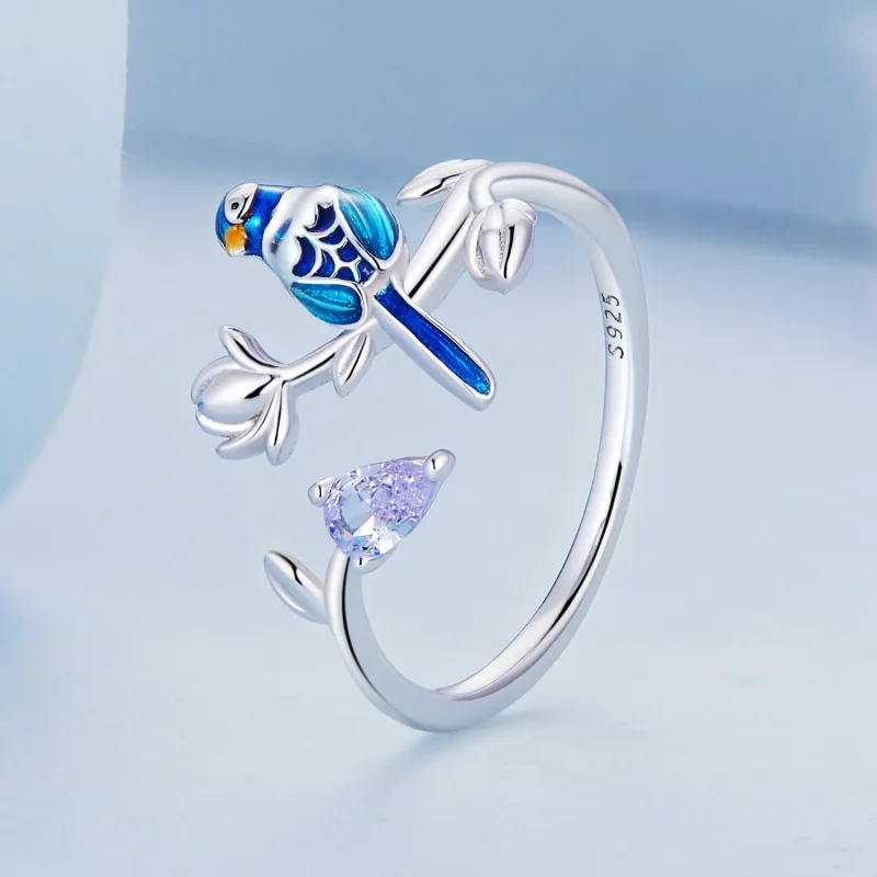 (image for) Pandora Style Bird Open Ring - BSR288 - View 2