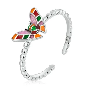 (image for) Pandora Style Brilliant Butterfly Open Ring - SCR782
