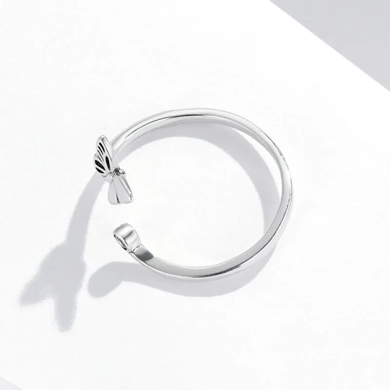 (image for) Pandora Style Butterfly Open Ring - SCR772 - View 3