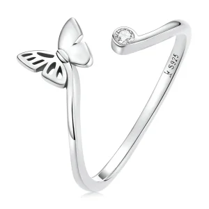 (image for) Pandora Style Butterfly Open Ring - SCR772