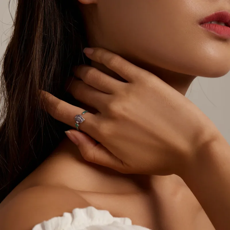 (image for) Pandora Style Carnation Open Ring - SCR773 - View 5