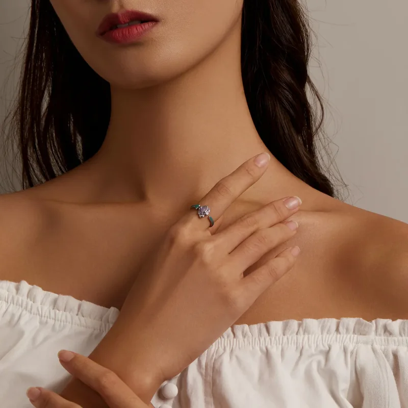 (image for) Pandora Style Carnation Open Ring - SCR773 - View 6