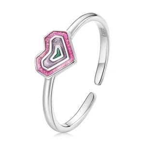 (image for) Pandora Style Colorful Hearts Open Ring - SCR775