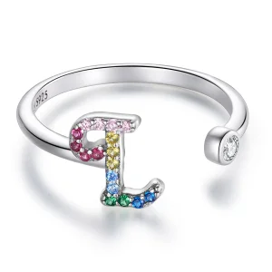 (image for) Pandora Style Colorful Letter-L Open Ring - SCR723-L