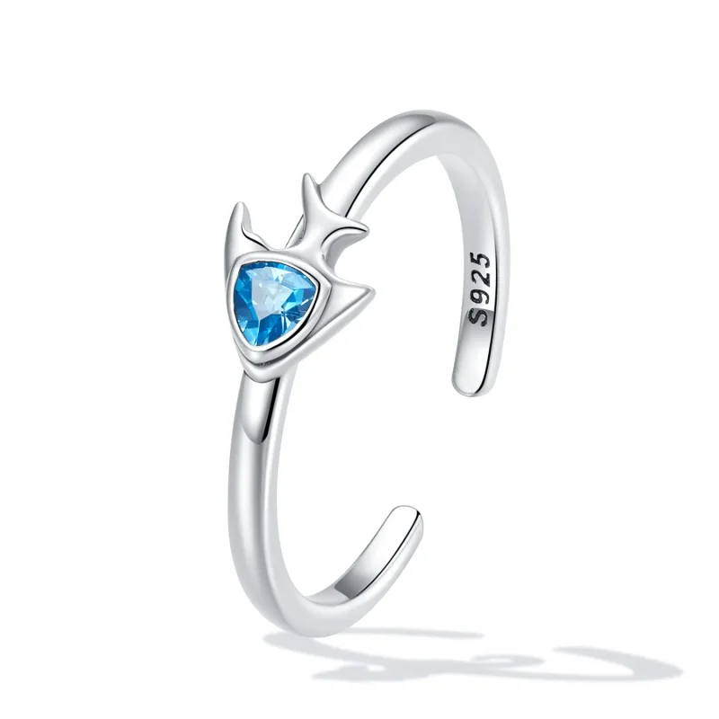 (image for) Pandora Style Creative Fish Open Ring - SCR817 - View 2