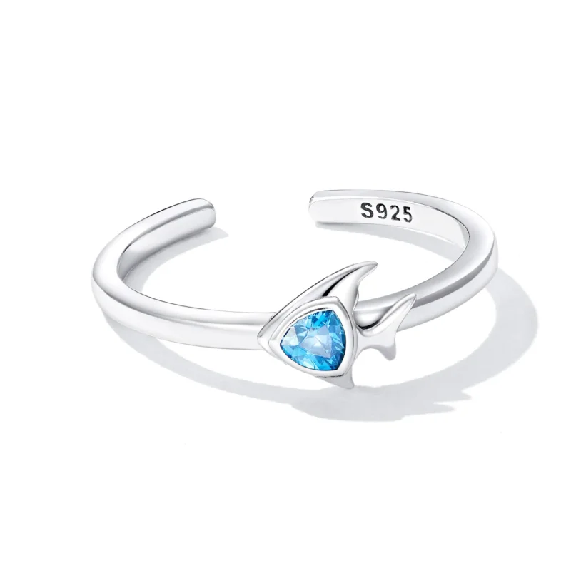 (image for) Pandora Style Creative Fish Open Ring - SCR817 - View 3