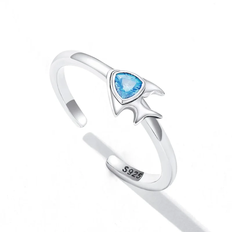 (image for) Pandora Style Creative Fish Open Ring - SCR817 - View 5