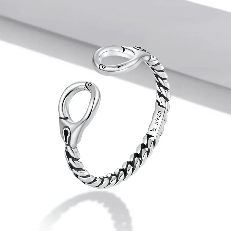 (image for) Pandora Style Creative Handcuffs Open Ring - SCR791 - View 2