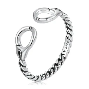 (image for) Pandora Style Creative Handcuffs Open Ring - SCR791
