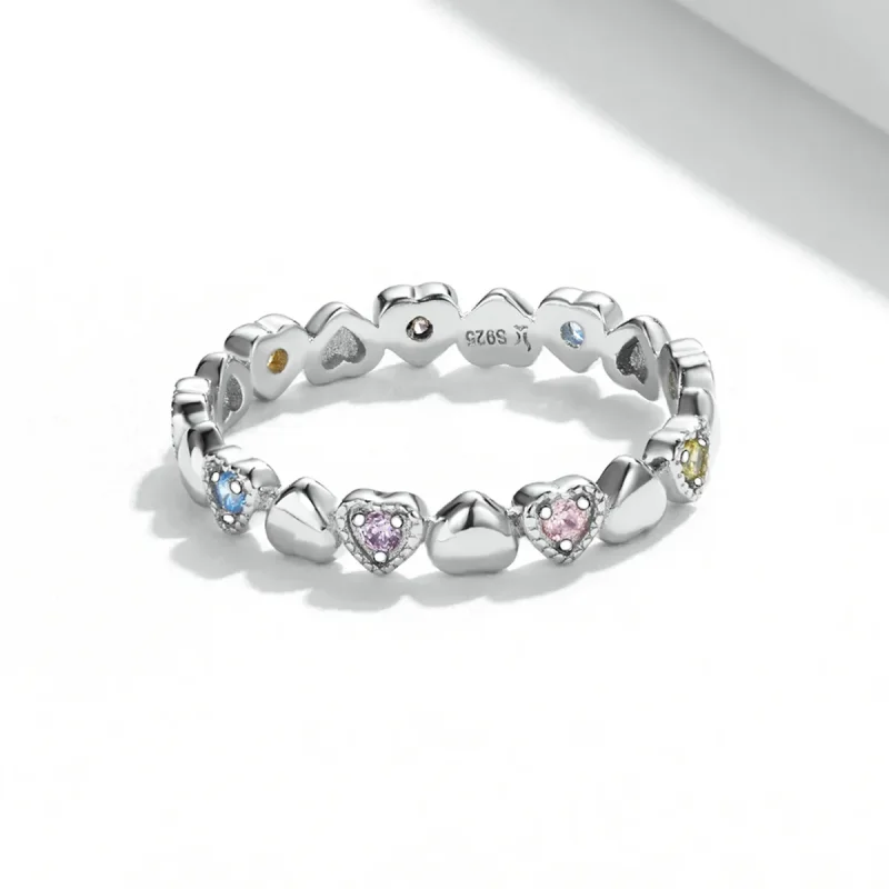(image for) Pandora Style Crossed Hearts Ring - SCR140 - View 3