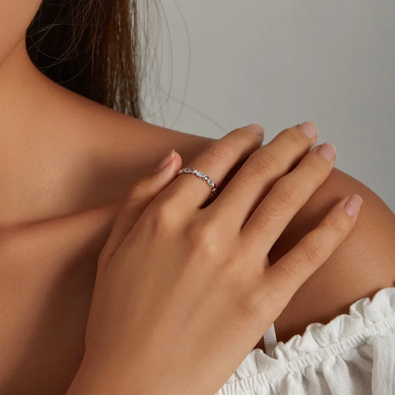 (image for) Pandora Style Crossed Hearts Ring - SCR140 - View 6