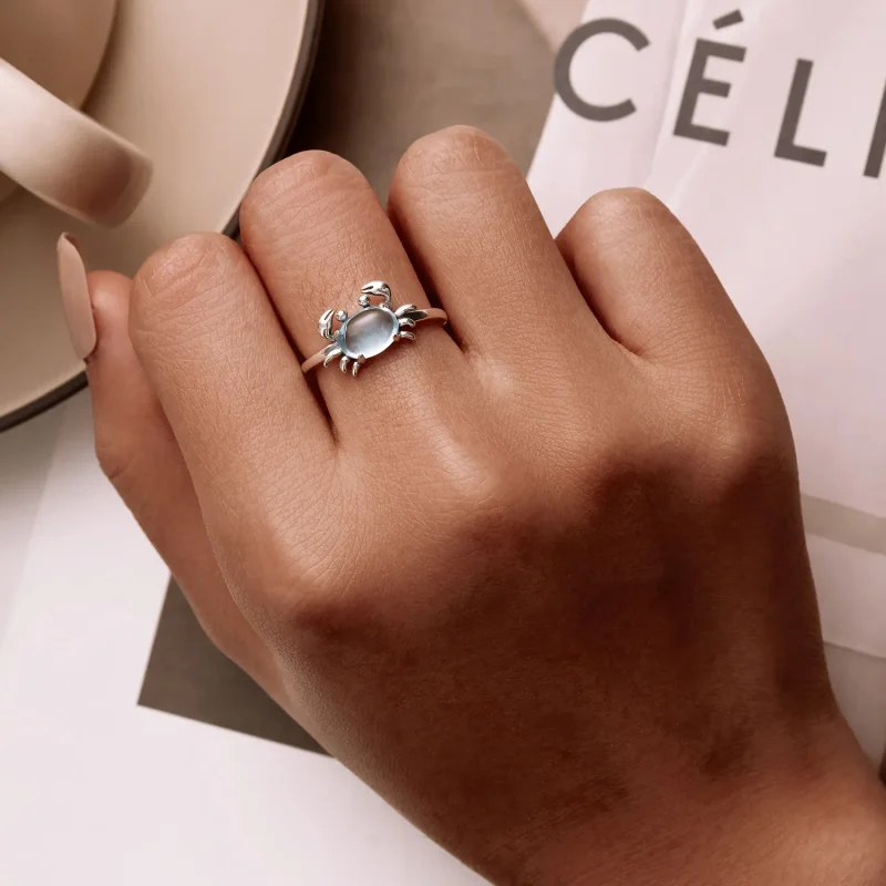 (image for) Pandora Style Cute Crab Open Ring - SCR814 - View 6