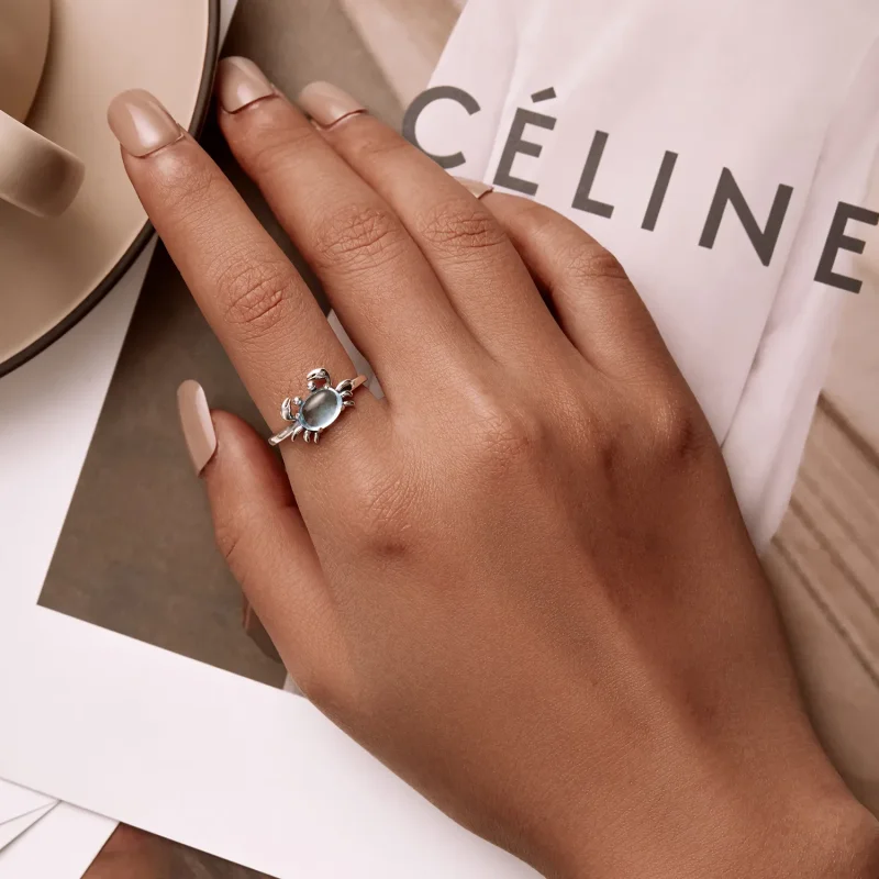 (image for) Pandora Style Cute Crab Open Ring - SCR814 - View 7