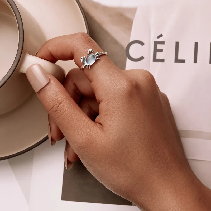 (image for) Pandora Style Cute Crab Open Ring - SCR814 - View 8
