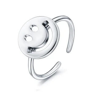 (image for) Pandora Style Cute Smiley Face Open Ring - VSR117