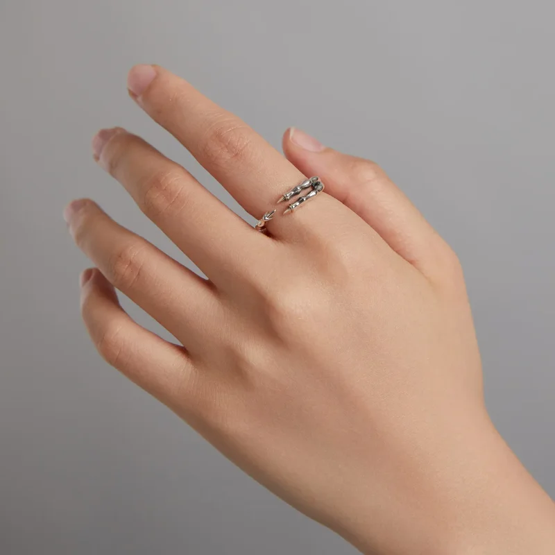 (image for) Pandora Style Dark Claws Open Ring - SCR728 - View 7