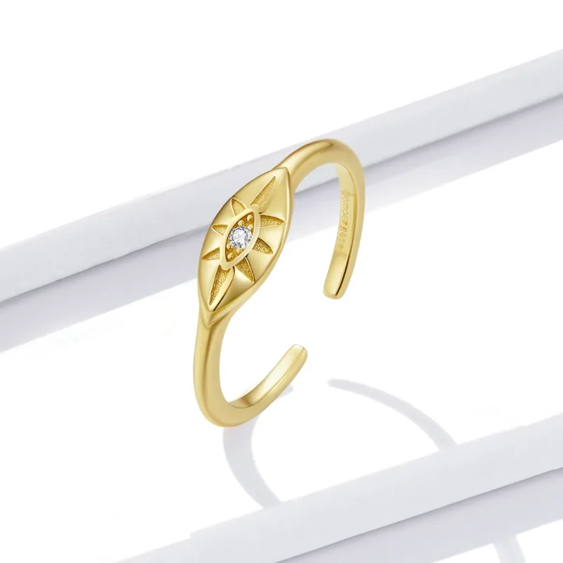 (image for) Pandora Style Devil Eye Open Ring - BSR231 - View 2