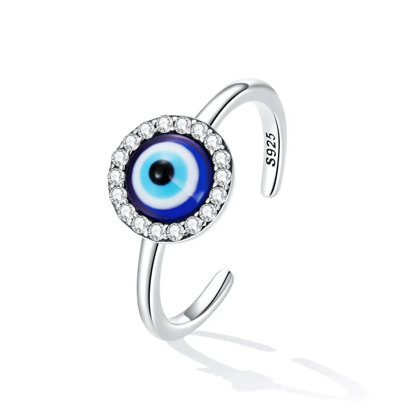 (image for) Pandora Style Devil Eye Open Ring - BSR254 - View 2