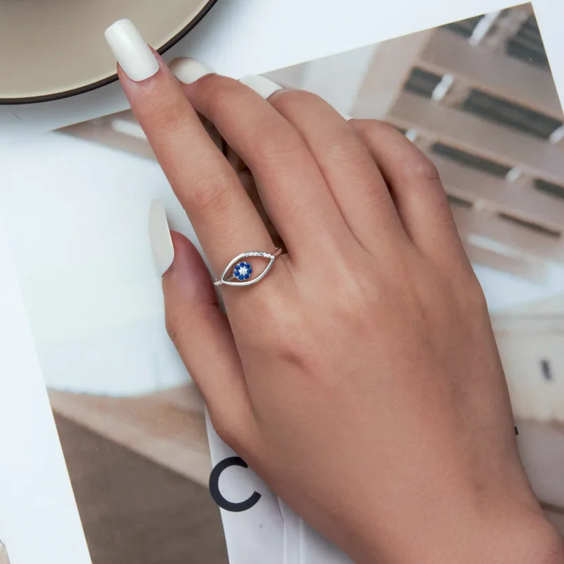 (image for) Pandora Style Devil Eye Open Ring - SCR875 - View 5