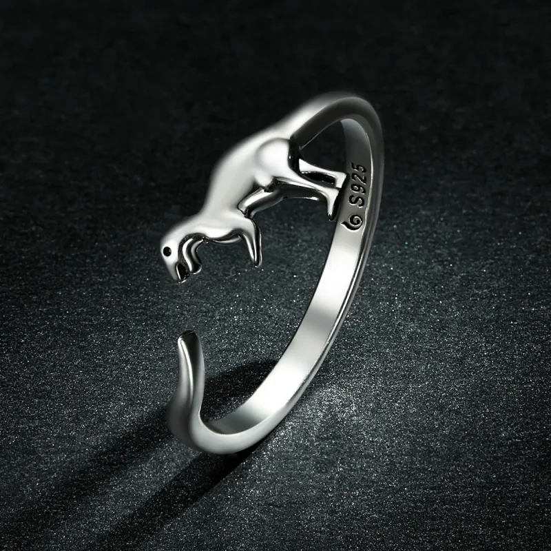 (image for) Pandora Style Dinosaur Open Ring - BSR226 - View 5