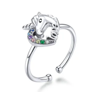 (image for) Pandora Style Dream Unicorn Open Ring - SCR644
