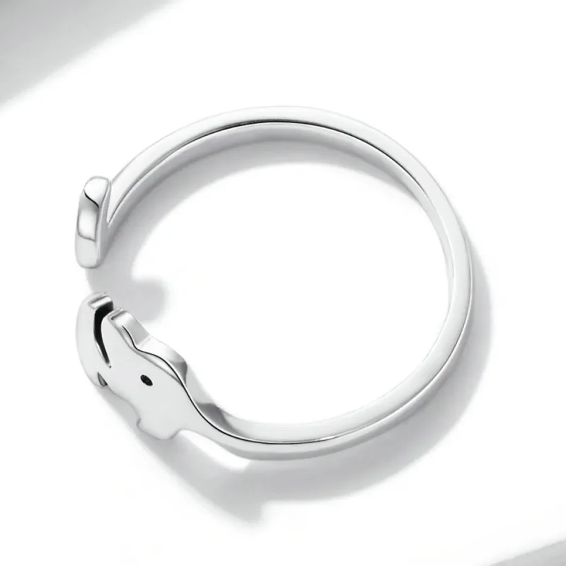 (image for) Pandora Style Elephant Open Ring - BSR227 - View 4