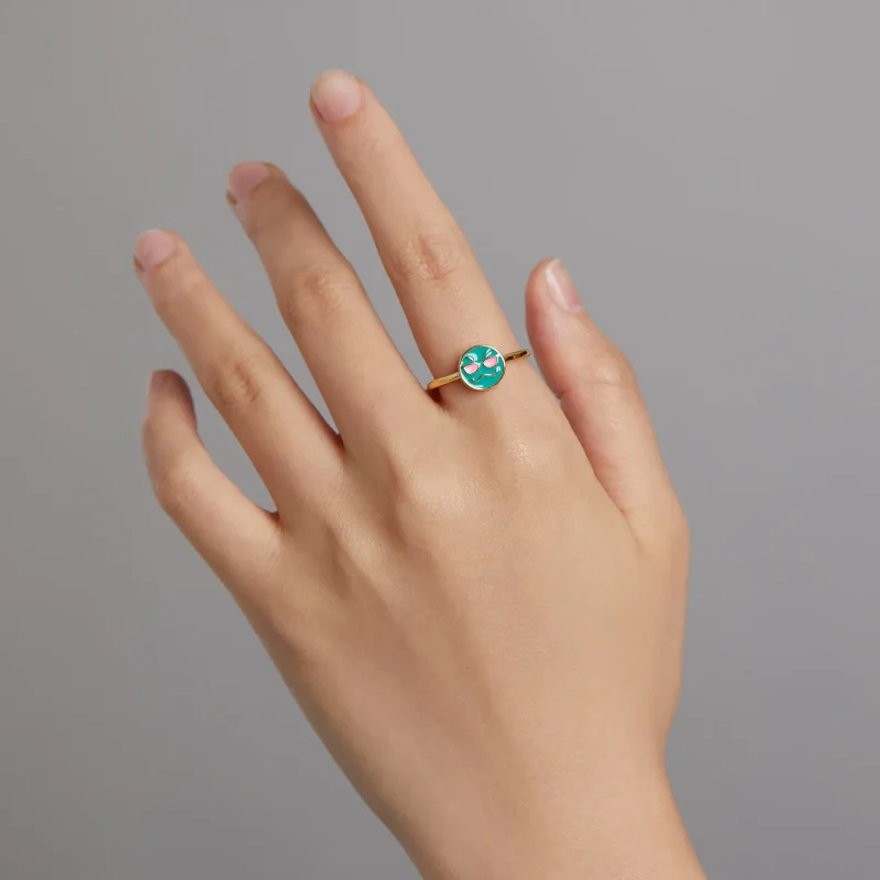 (image for) Pandora Style Emoji - Cool Open Ring - SCR737-A - View 7