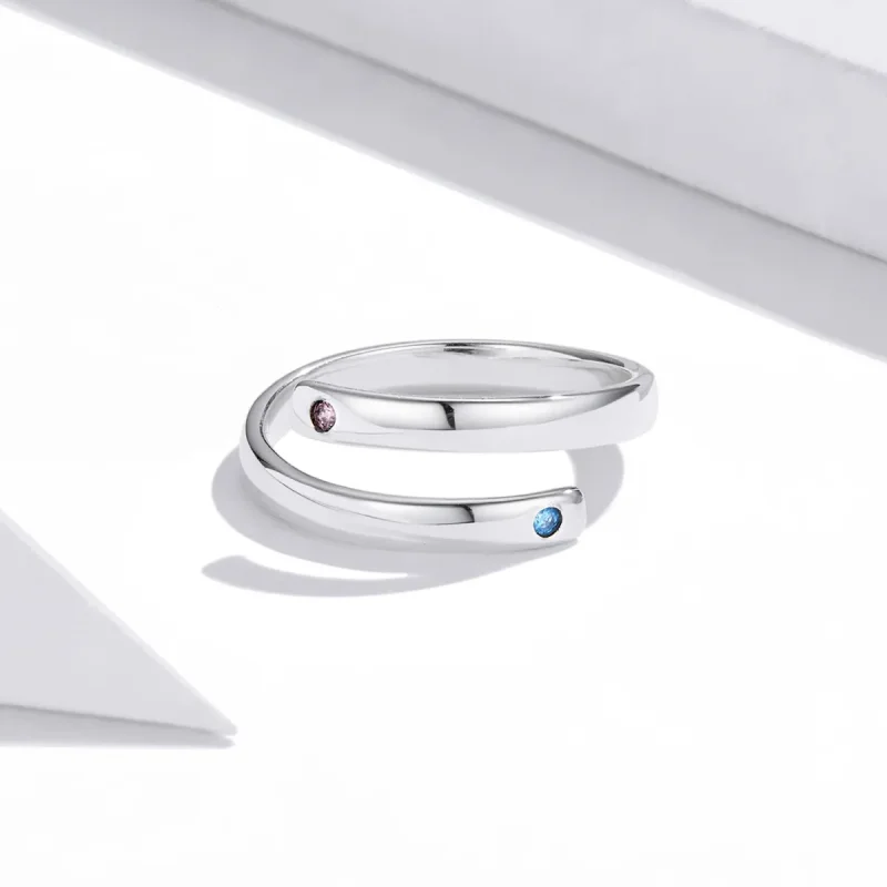 (image for) Pandora Style Engraved Double Open Ring - SCR747 - View 3