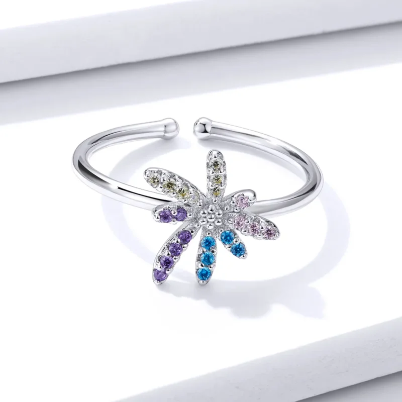 (image for) Pandora Style Fireworks Open Ring - BSR120 - View 3