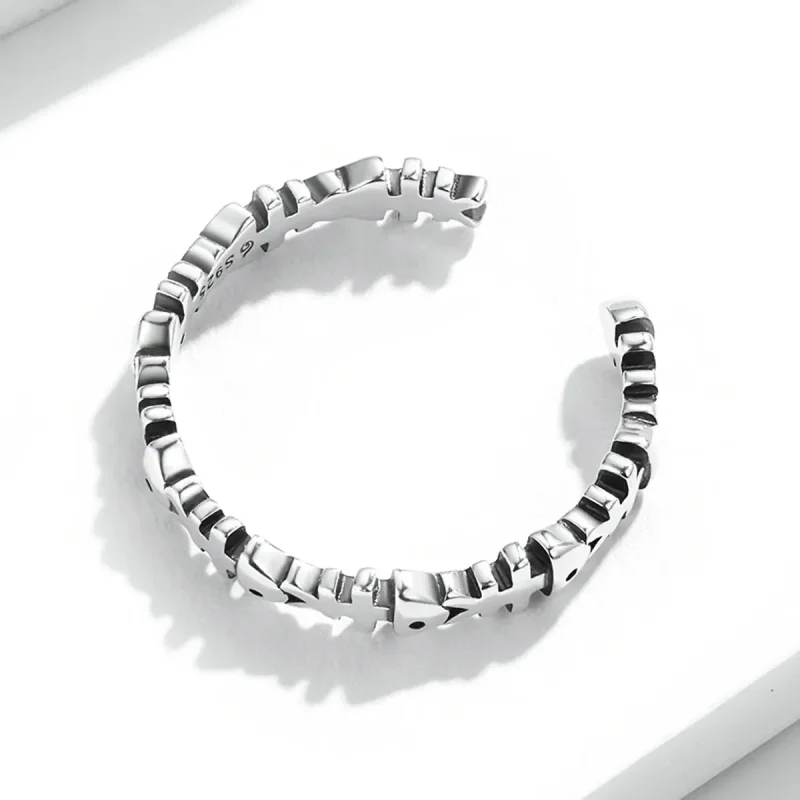 (image for) Pandora Style Fish Bone Open Ring - BSR224 - View 4