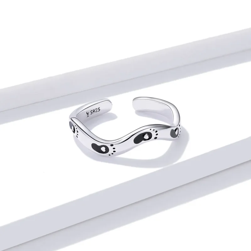 (image for) Pandora Style Footprint Open Ring - SCR712 - View 3
