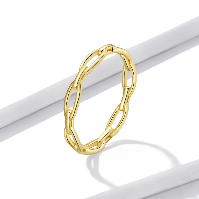 (image for) Pandora Style French Chain Ring - BSR211 - View 2