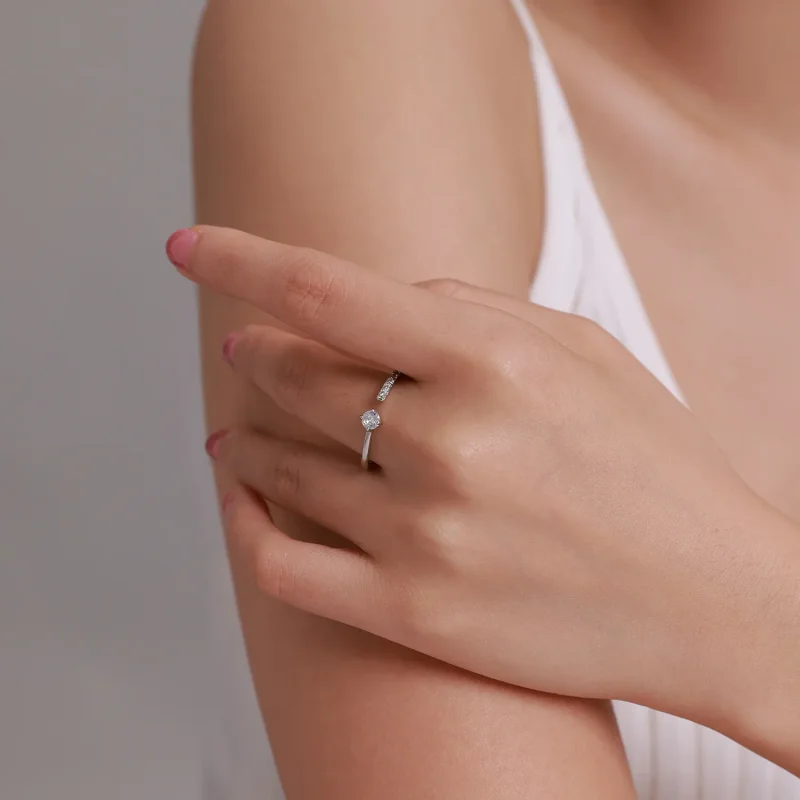 (image for) Pandora Style French Simplicity Open Ring - BSR203-A - View 3