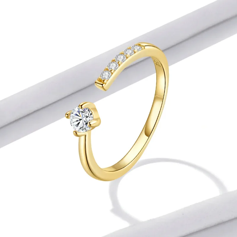 (image for) Pandora Style French Simplicity Open Ring - BSR203 - View 2