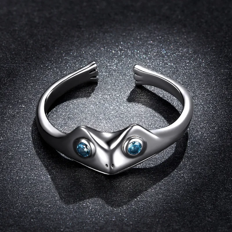 (image for) Pandora Style Funny Frog Open Ring - BSR197 - View 5