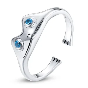 (image for) Pandora Style Funny Frog Open Ring - BSR197
