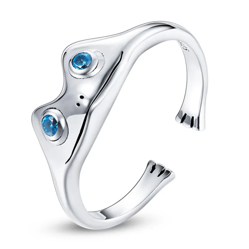 (image for) Pandora Style Funny Frog Open Ring - BSR197