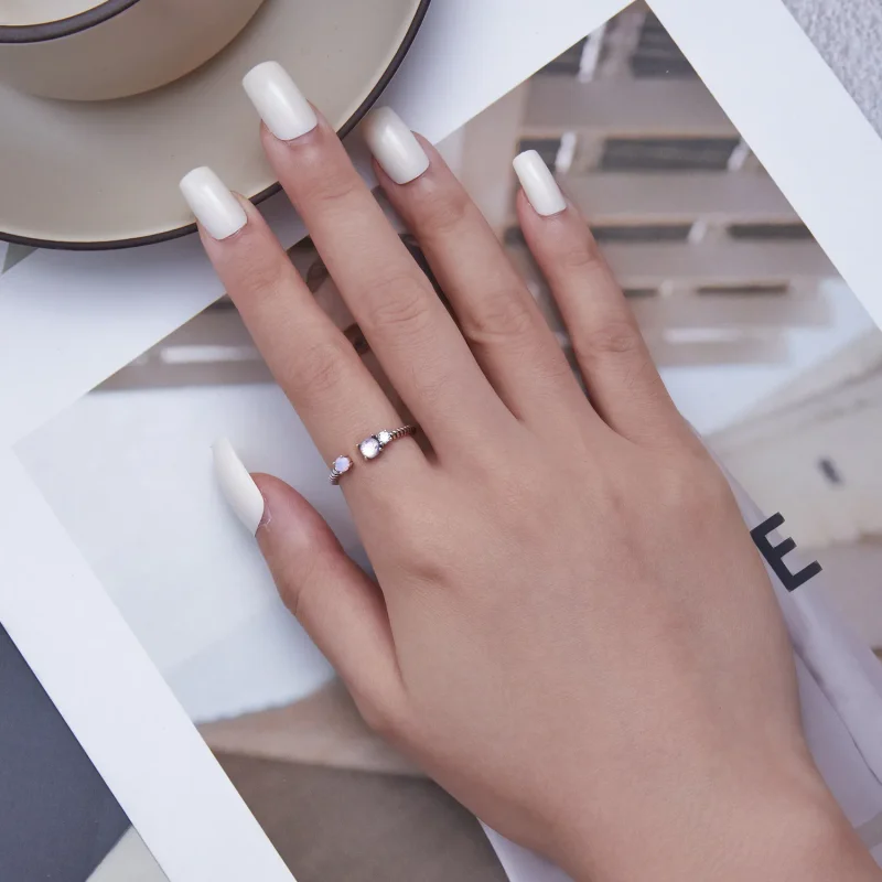 (image for) Pandora Style Gem Twist Open Ring - SCR839 - View 4