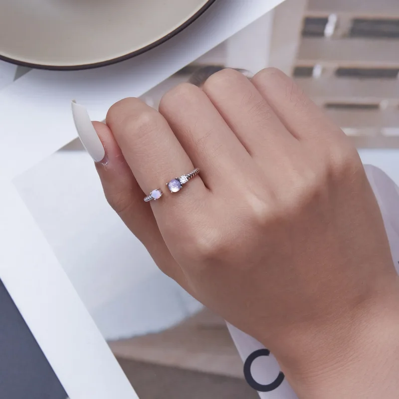 (image for) Pandora Style Gem Twist Open Ring - SCR839 - View 5