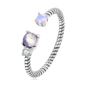 (image for) Pandora Style Gem Twist Open Ring - SCR839