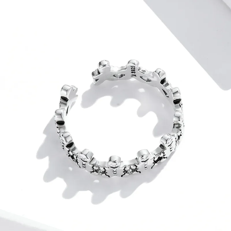 (image for) Pandora Style Gingerbread Man Open Ring - SCR762 - View 4