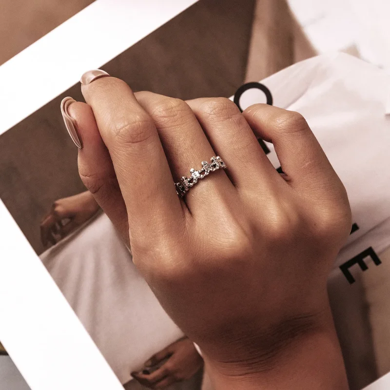 (image for) Pandora Style Gingerbread Man Open Ring - SCR762 - View 5