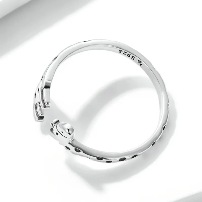 (image for) Pandora Style Giraffe Open Ring - BSR228 - View 4
