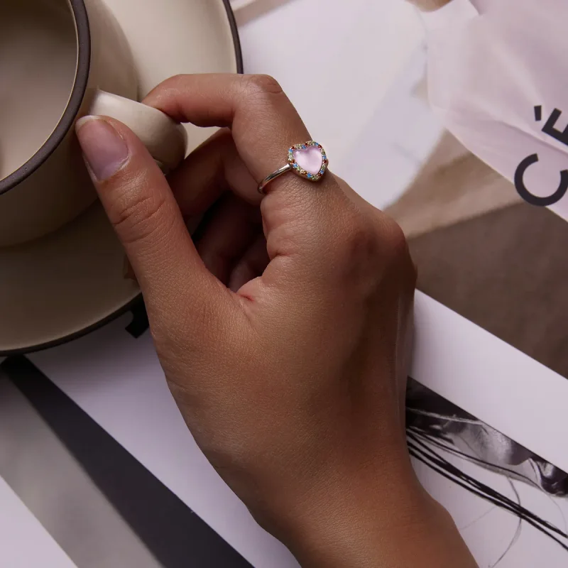 (image for) Pandora Style Girl Love Open Ring - SCR803 - View 6