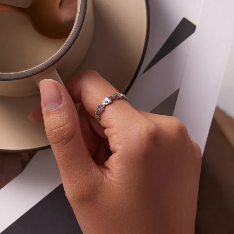(image for) Pandora Style Hand of Fatima Open Ring - BSR237 - View 6